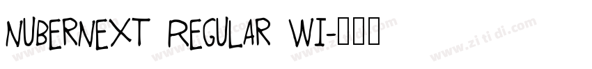NuberNext Regular Wi字体转换